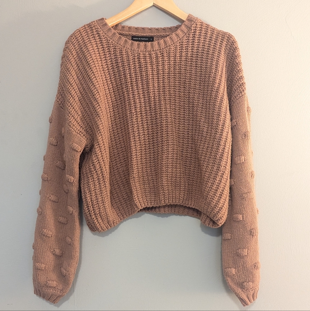 moon & madison Textured Bubble Knit Sweater
